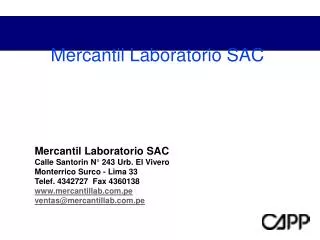 Mercantil Laboratorio SAC