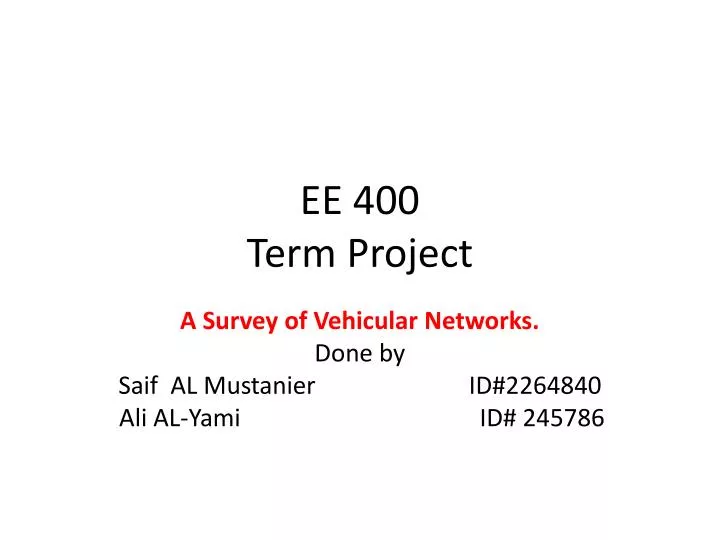 ee 400 term project
