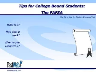 tips for college bound students the fafsa