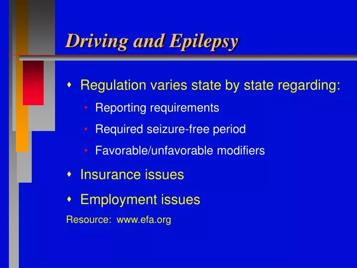 driving and epilepsy