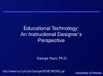 Educational Technology: An Instructional Designer’s Perspective