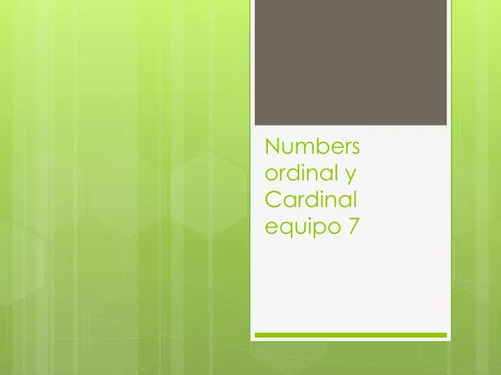 numbers ordinal y cardinal equipo 7