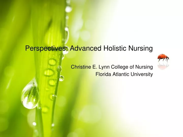 perspectives advanced holistic nursing