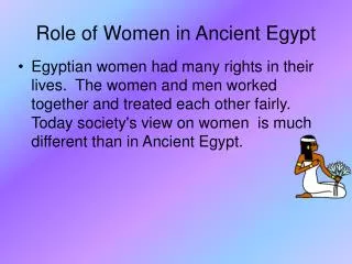 Role of Women in Ancient Egypt