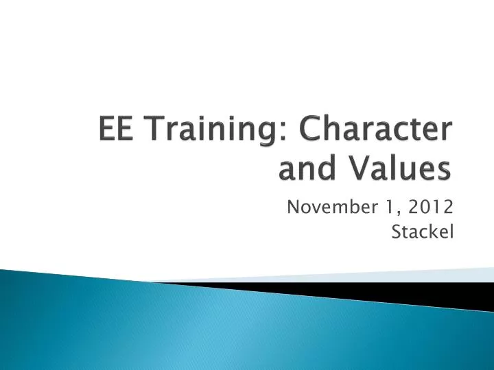 ee training character and values