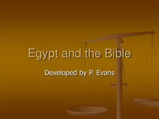 Egypt and the Bible