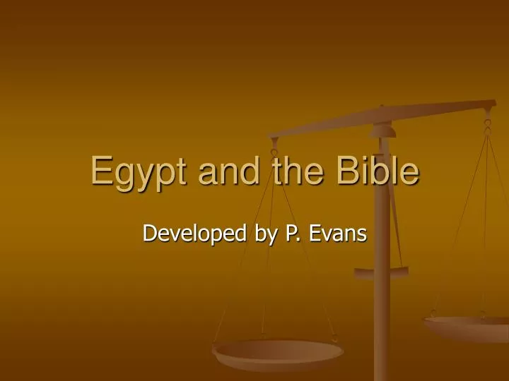 egypt and the bible