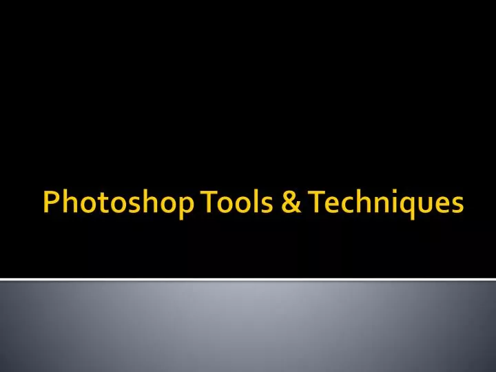 photoshop tools techniques