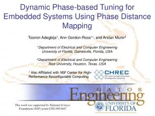Dynamic Phase-based Tuning for Embedded Systems Using Phase Distance Mapping