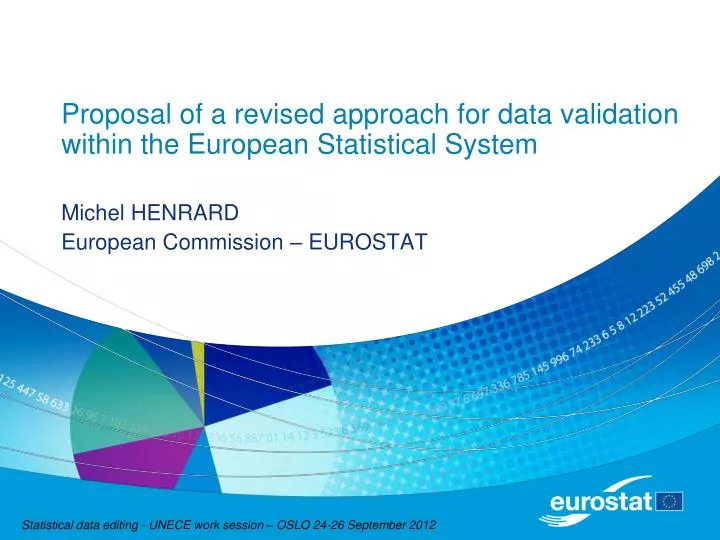 proposal of a revised approach for data validation within the european statistical system