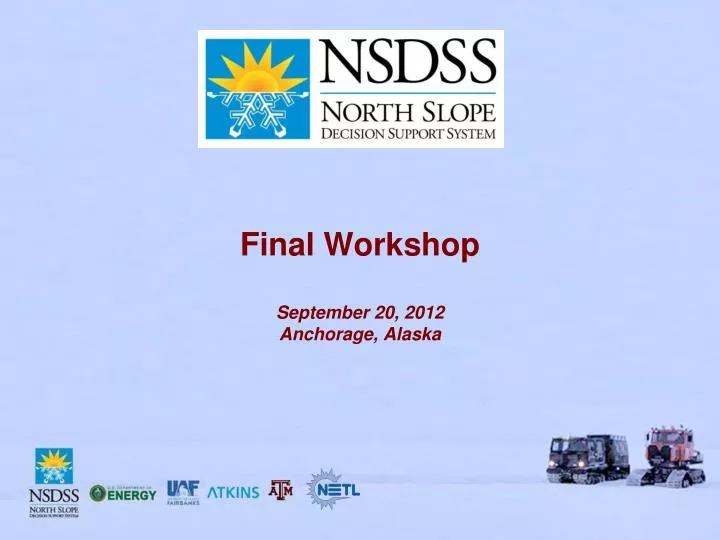 final workshop september 20 2012 anchorage alaska