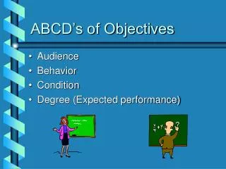 ABCD’s of Objectives