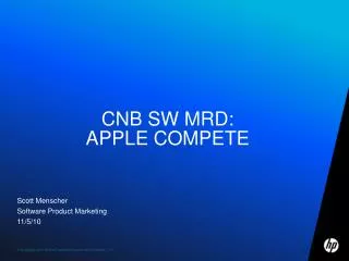 cNB SW Mrd : Apple compete