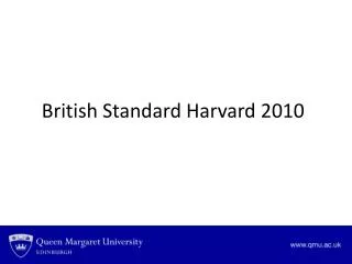 British Standard Harvard 2010