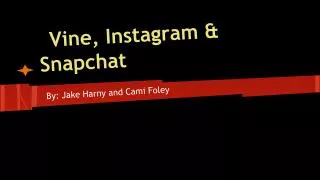 Vine, Instagram &amp; Snapchat
