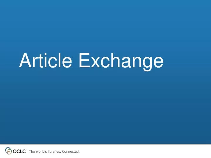 article exchange
