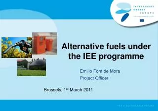 Alternative fuels under the IEE programme