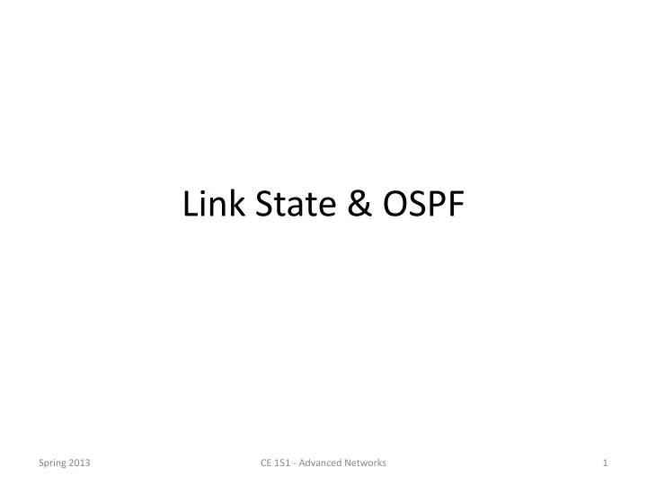 link state ospf