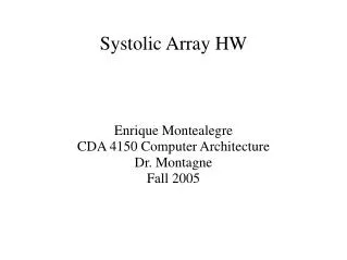 Systolic Array HW