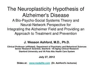 J. Wesson Ashford, M.D., Ph.D.