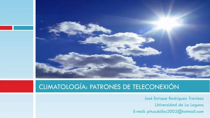 climatolog a patrones de teleconexi n