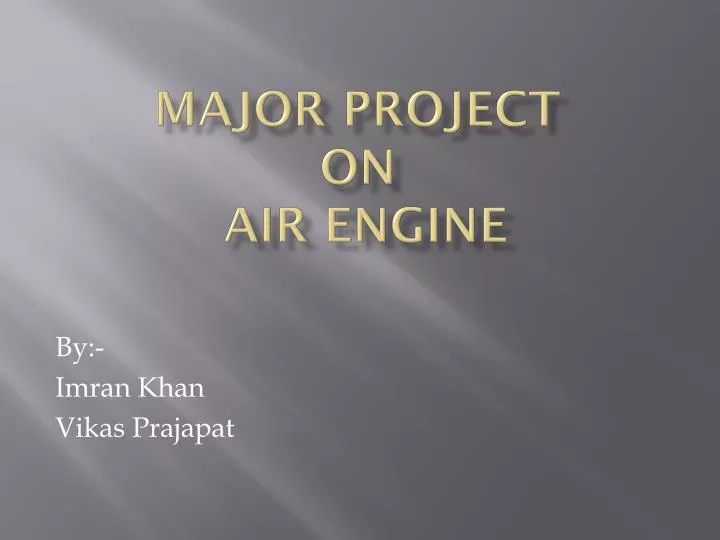major project on air engine