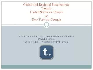 Global and Regional Perspectives: Tumblr United States vs. France &amp; New York vs. Georgia