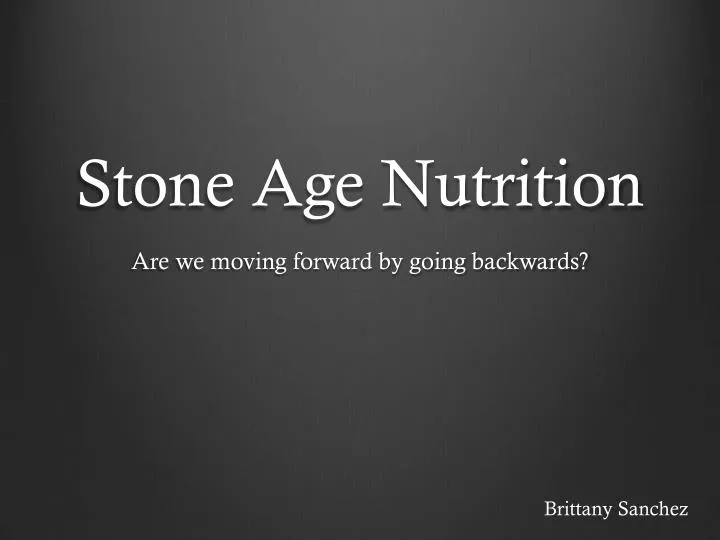 stone age nutrition