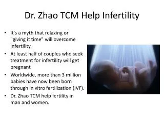 dr zhao tcm help infertility