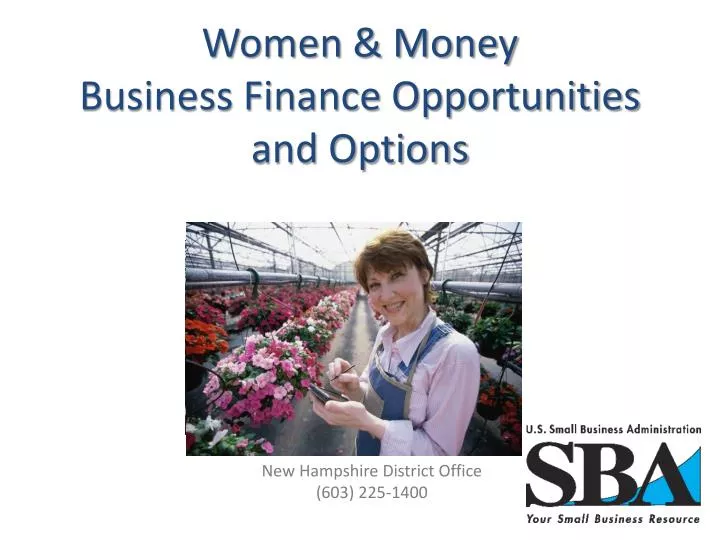women money business finance opportunities and options