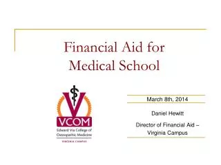 Financial Aid for Medical School