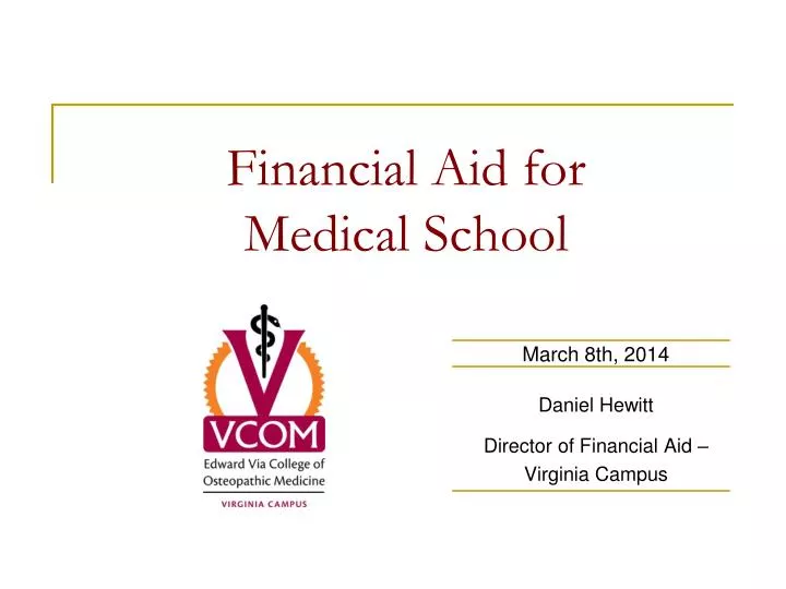 financial aid for medical school