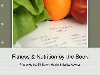 Fitness &amp; Nutrition by the Book
