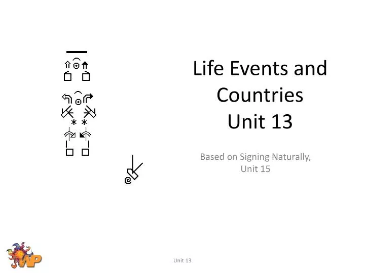 life events and countries unit 13