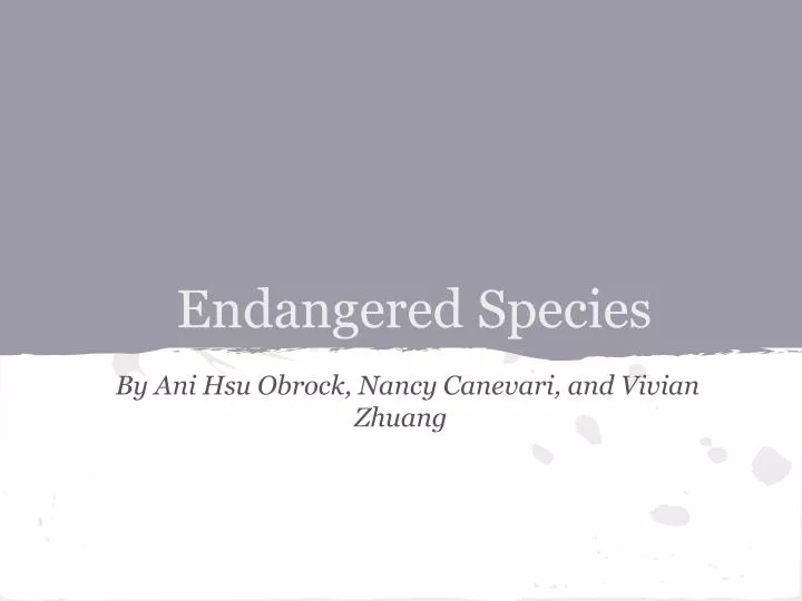 endangered species