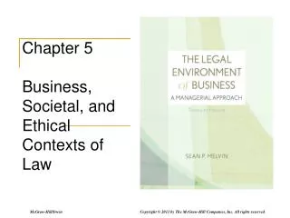 Chapter 5 Business, Societal, and Ethical Contexts of Law