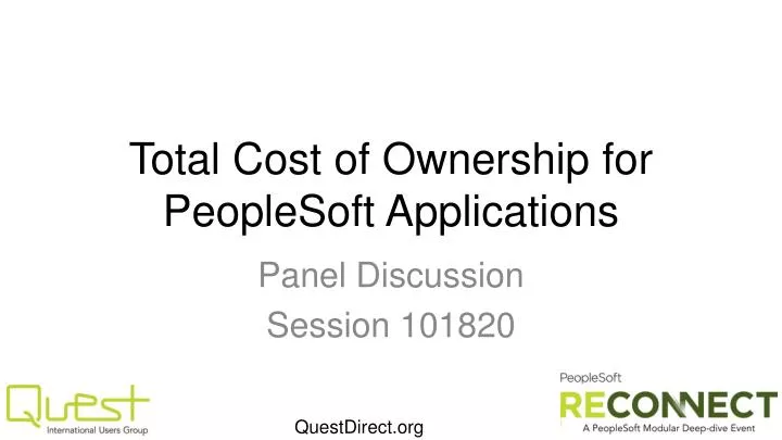 total cost of ownership for peoplesoft applications