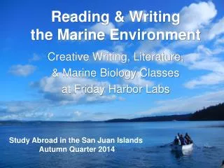 Reading &amp; Writing the Marine Environment
