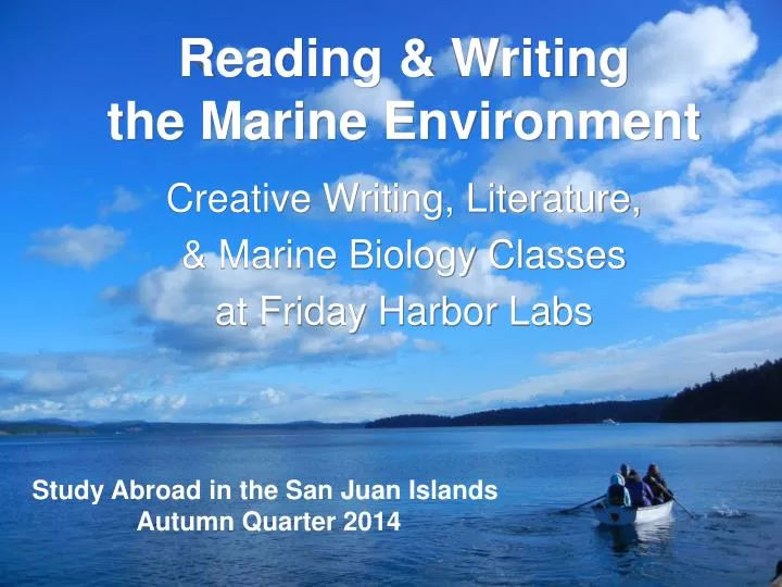 reading writing the marine environment