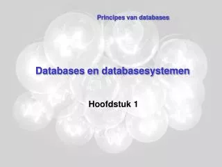 databases en databasesystemen