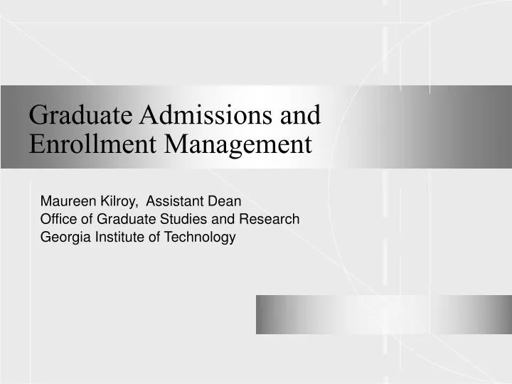 graduate admissions and enrollment management