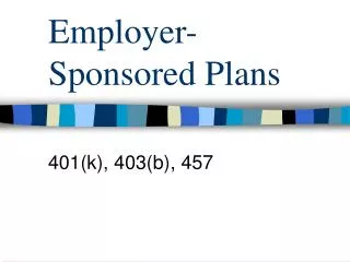 Employer-Sponsored Plans