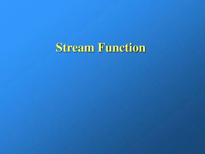 stream function
