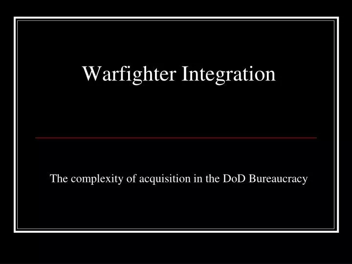 the complexity of acquisition in the dod bureaucracy