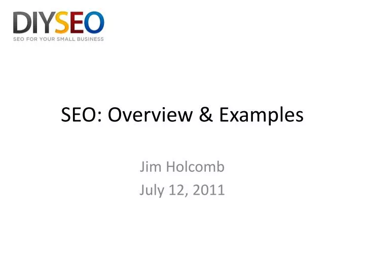 seo overview examples