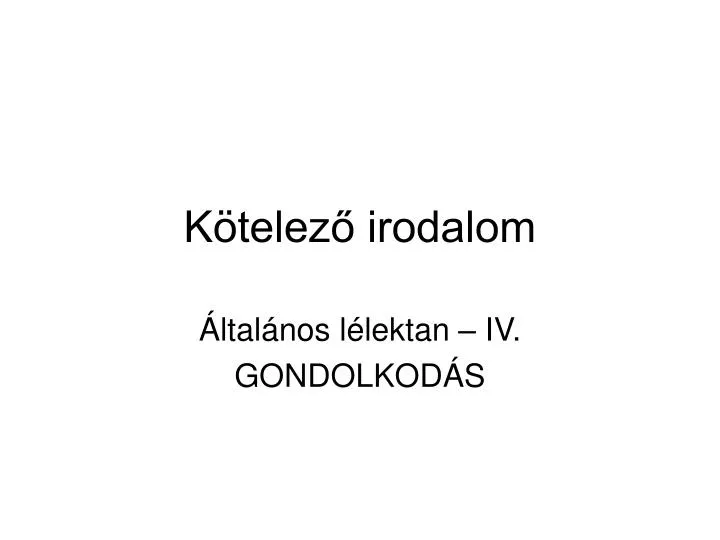 k telez irodalom