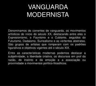 vanguarda modernista