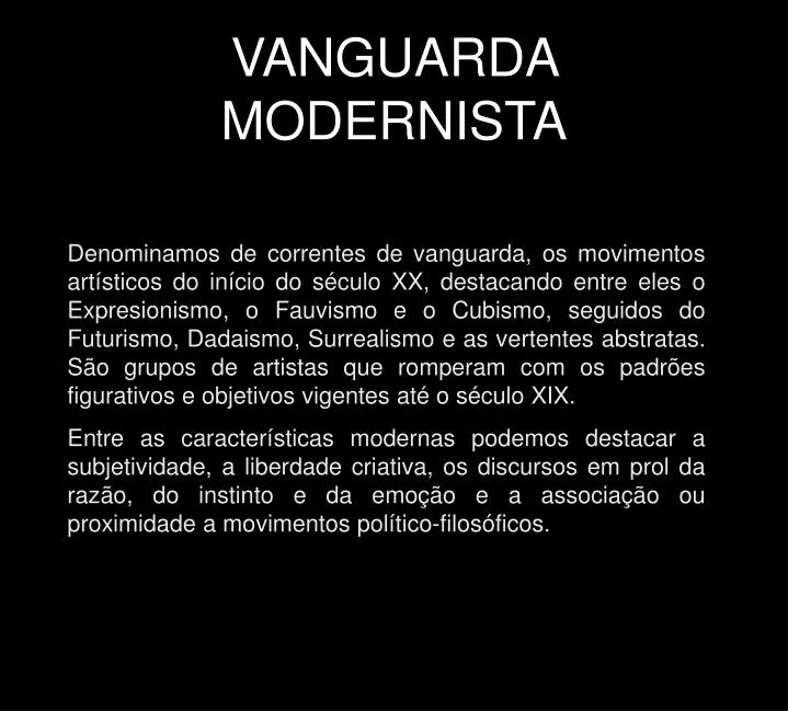 vanguarda modernista