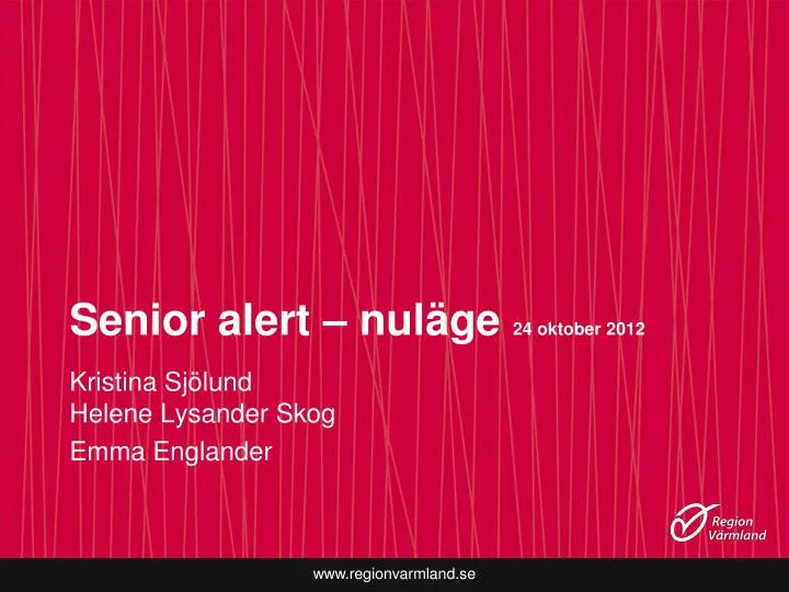 senior alert nul ge 24 oktober 2012