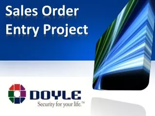 Sales Order Entry Project